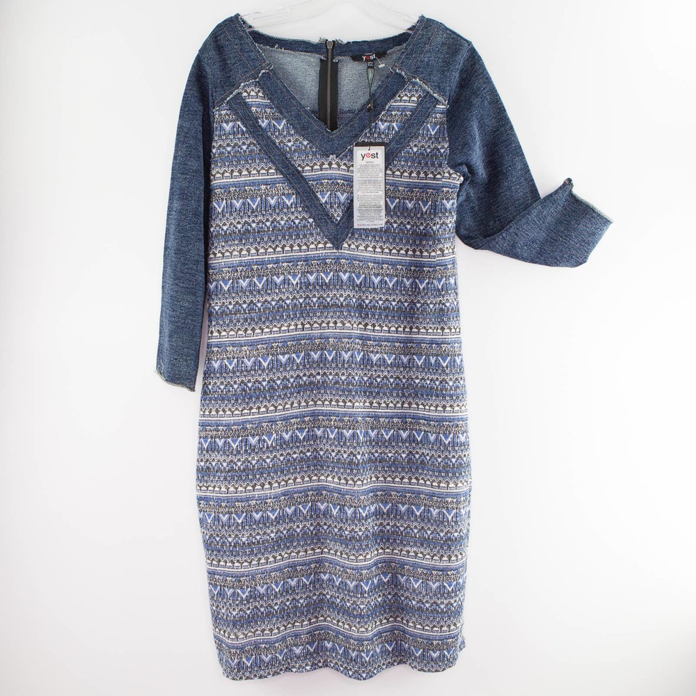 New YEST Eclipse Multicolor Knee Length Dress Sz 8